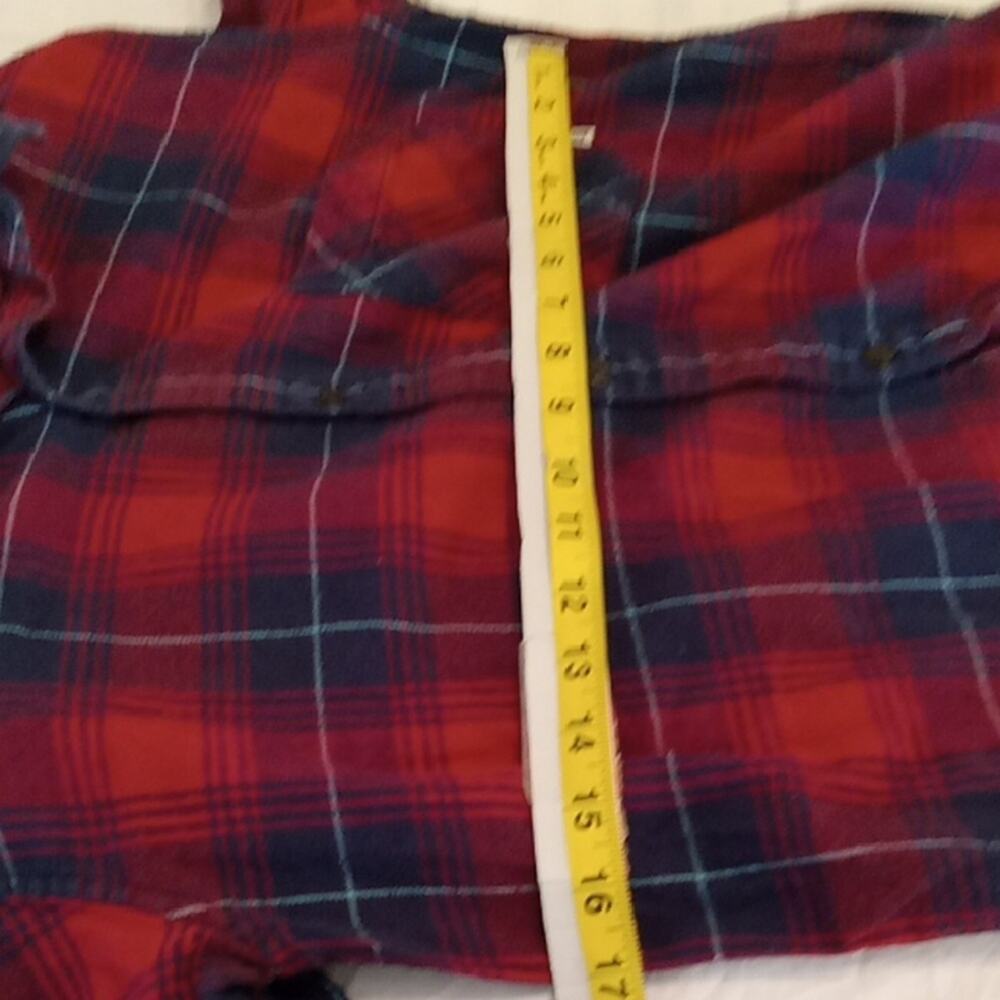 TNA Women's Size XS Red and Blue Plaid Flannel Button Down Shirt. Western - Picture 6 of 7